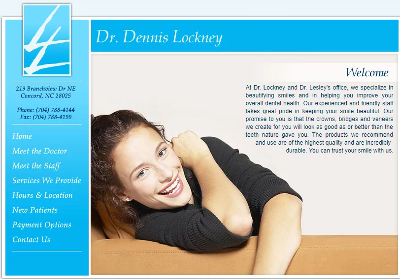 Lockney Dental Old Website screenshot