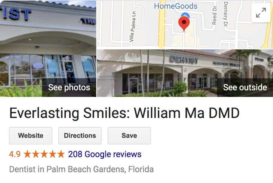 Everlasting Smiles: William Ma DMD Google business profile