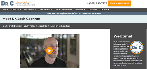 Dr. Josh Cochran website screenshot