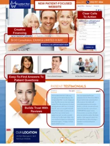 Comfort First Family Dental new website thumbnail