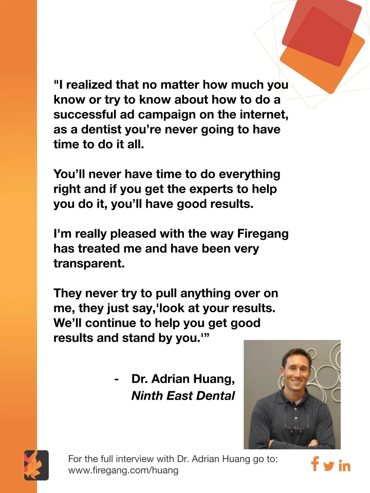 Dr. Huang's practice receive Google review  screenshot