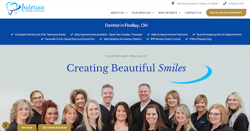 Anderson Family Dentist Website