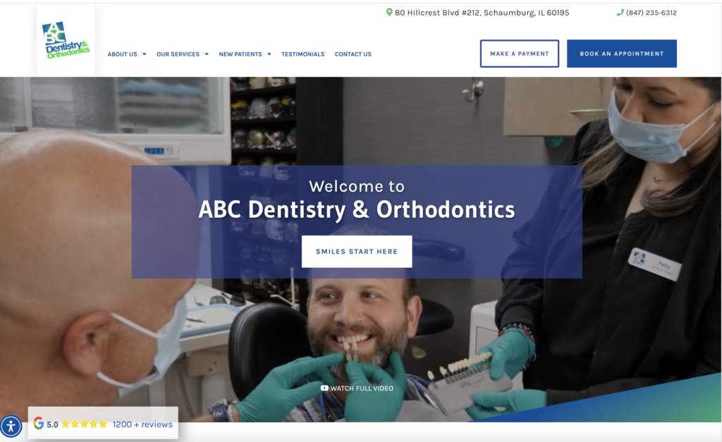 ABC Dentistry and Orthodontics Best of 2023 Website