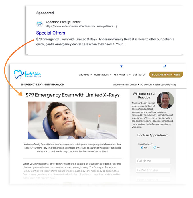 PPC ads special offers example image