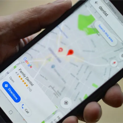 Google map accessible through mobile