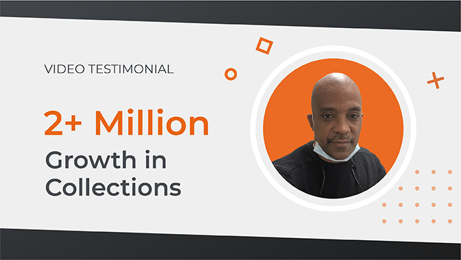 video testimonial banner 2 million collections