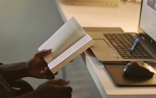 Man reading a book