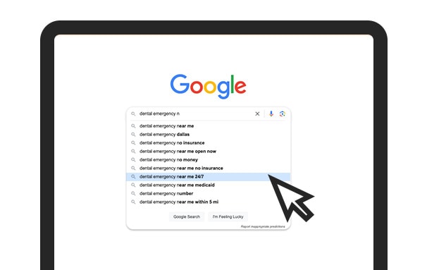 checking Search engine result page for Keyword Research for Dentists