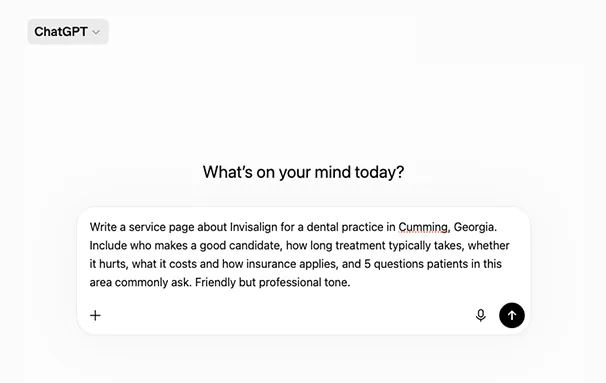 AI-generated dental content